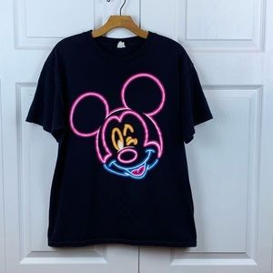 Disney Neon Mickey Mouse Tee Shirt